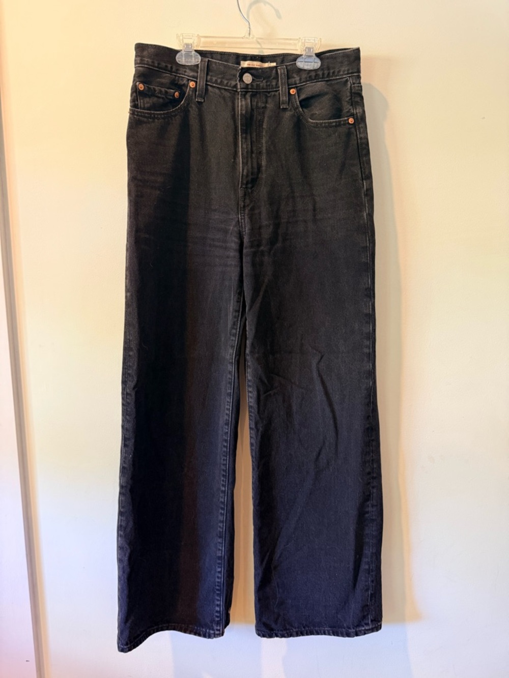 Levi's Black High-Rise “Ribcage” Wide Leg Jeans - Picture 5 of 11